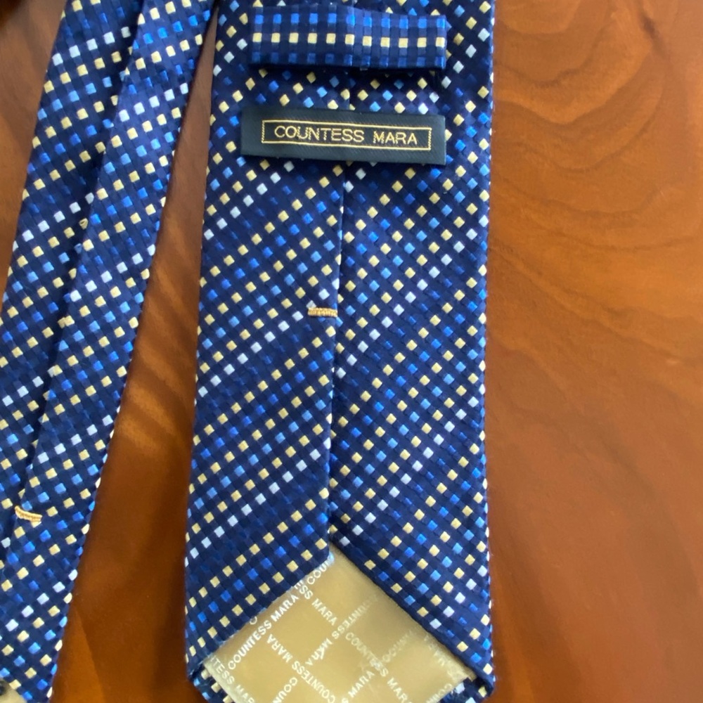Blue Polka Dot Tie with Silky Finish